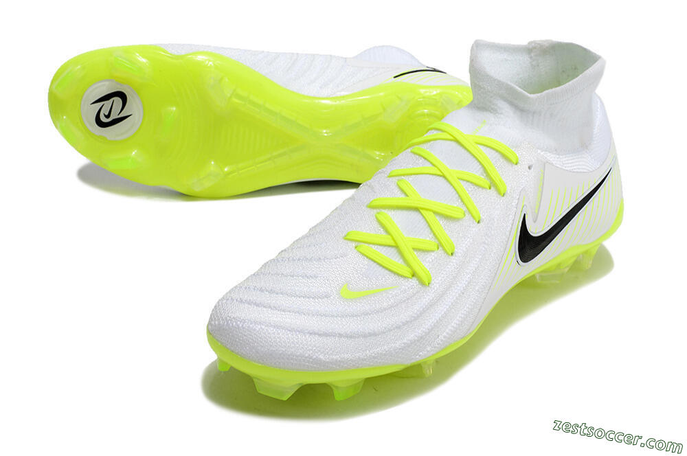 Nike Phantom Luna Elite NU FG Low-Tops Soccer Cleats - White/Yellow/Black 3