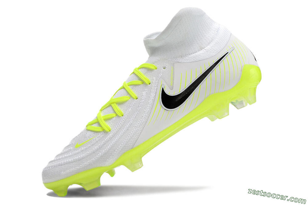 Nike Phantom Luna Elite NU FG Low-Tops Soccer Cleats - White/Yellow/Black 4