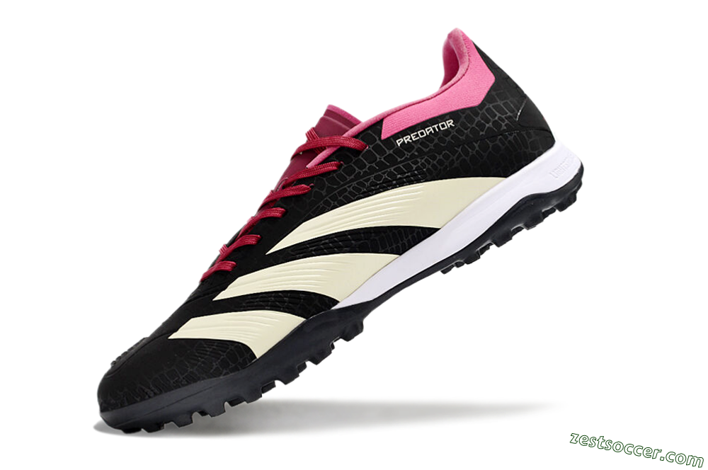 Adidas Predator 24 Elite TF Low-Tops Soccer Cleats - Black/Beige/Pink 5