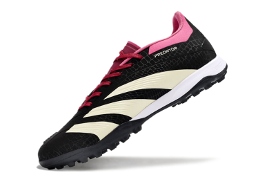 Adidas Predator 24 Elite TF Low-Tops Soccer Cleats - Black/Beige/Pink