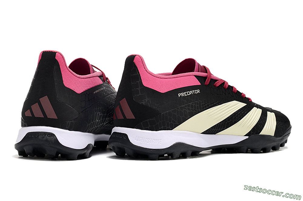Adidas Predator 24 Elite TF Low-Tops Soccer Cleats - Black/Beige/Pink 6