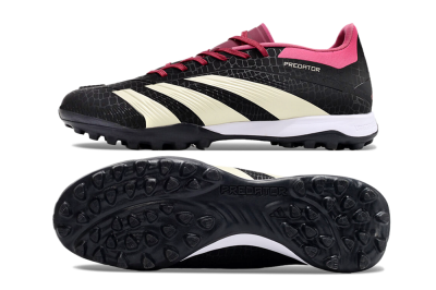 Adidas Predator 24 Elite TF Low-Tops Soccer Cleats - Black/Beige/Pink