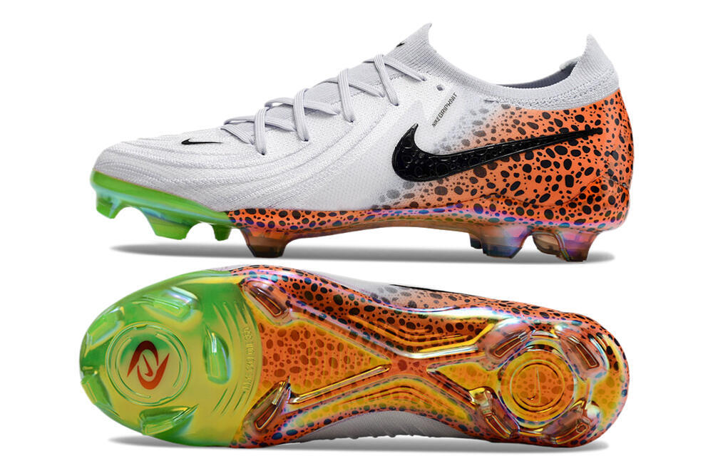 Nike Phantom Luna Elite FG Low-Tops Soccer Cleats - Grey/Orange/Black 1