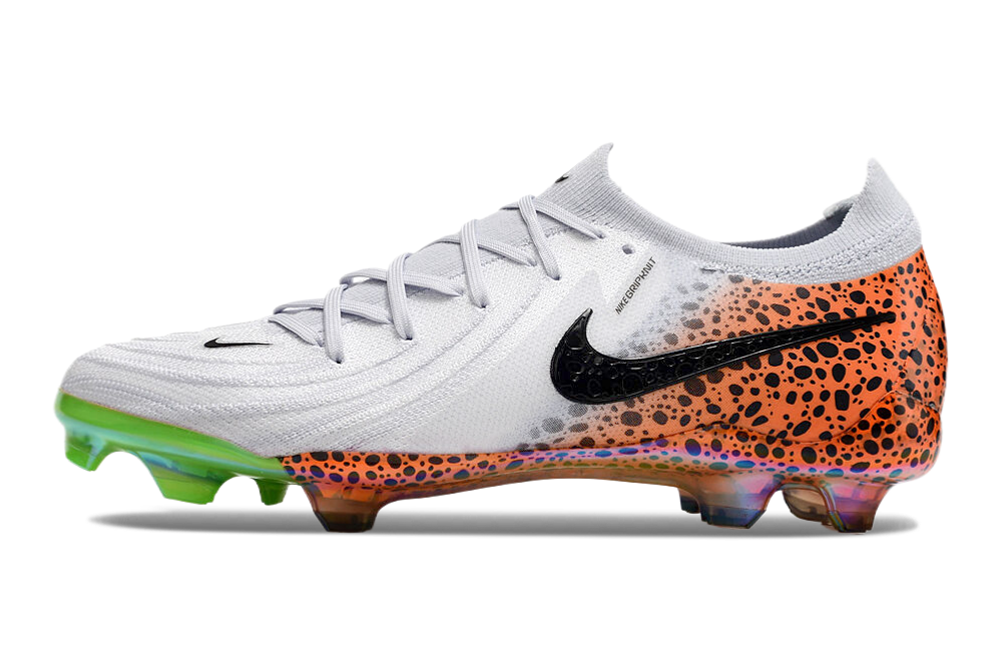 Nike Phantom Luna Elite FG Low-Tops Soccer Cleats - Grey/Orange/Black 2