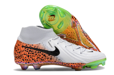 Nike Phantom Luna Elite NU FG High-Tops Soccer Cleats - White/Black/Orange