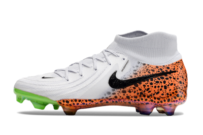 Nike Phantom Luna Elite NU FG High-Tops Soccer Cleats - White/Black/Orange