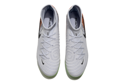 Nike Phantom Luna Elite NU FG High-Tops Soccer Cleats - White/Black/Orange