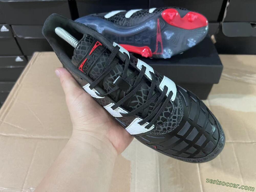 Adidas Predator 94 FG Limited Edition FG Low-Tops Soccer Cleats - Black/Red/White