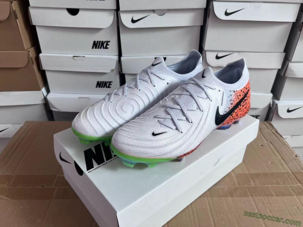 Nike Phantom Luna Elite FG Low-Tops Soccer Cleats - Grey/Orange/Black