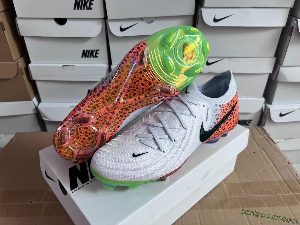 Nike Phantom Luna Elite FG Low-Tops Soccer Cleats - Grey/Orange/Black