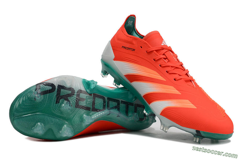Adidas Predator Accuracy FG Low-Tops Soccer Cleats - Red/White/Green 1