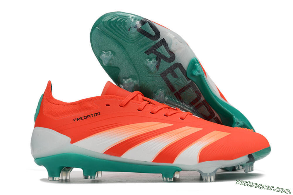 Adidas Predator Accuracy FG Low-Tops Soccer Cleats - Red/White/Green 0