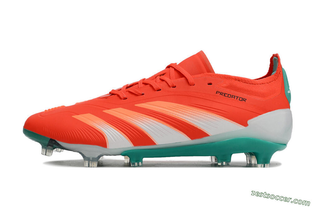 Adidas Predator Accuracy FG Low-Tops Soccer Cleats - Red/White/Green 2
