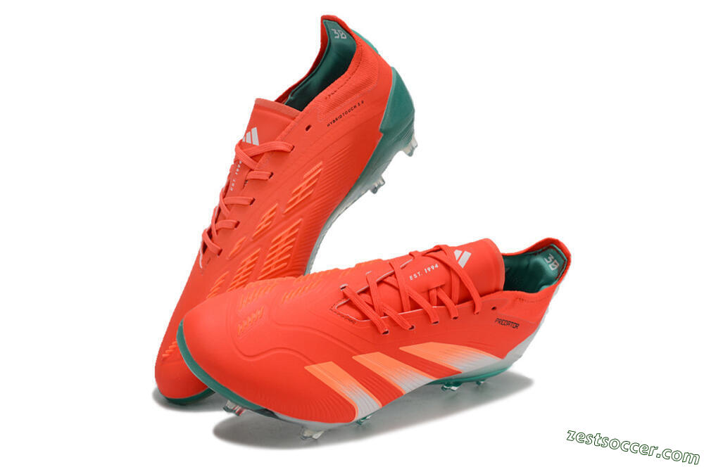 Adidas Predator Accuracy FG Low-Tops Soccer Cleats - Red/White/Green 3