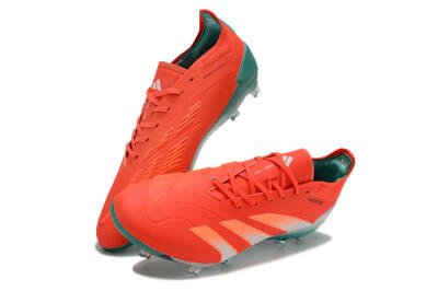 Adidas Predator Accuracy FG Low-Tops Soccer Cleats - Red/White/Green