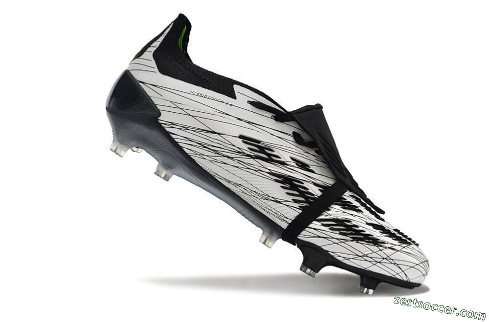 Adidas Predator Elite Foldover Tongue FG Low-Tops Soccer Cleats - White/Black/Yellow 4