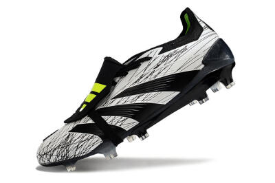 Adidas Predator Elite Foldover Tongue FG Low-Tops Soccer Cleats - White/Black/Yellow