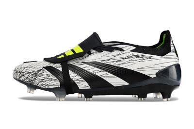 Adidas Predator Elite Foldover Tongue FG Low-Tops Soccer Cleats - White/Black/Yellow