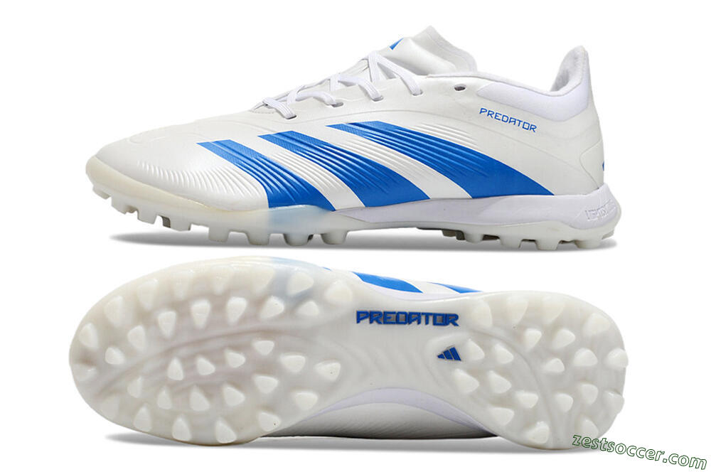 Adidas Predator 24 Elite TF Low-Tops Soccer Shoes - Beige/White/Blue 1