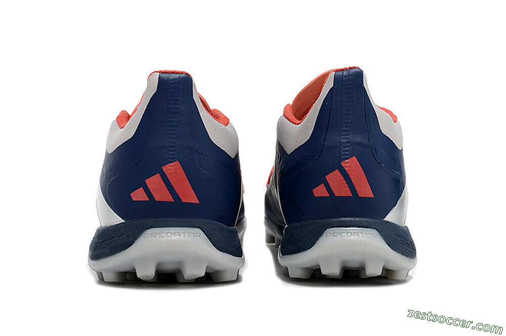 Adidas Predator 24 Elite TF Low-Tops Soccer Shoes - Silver/Blue/Red 7