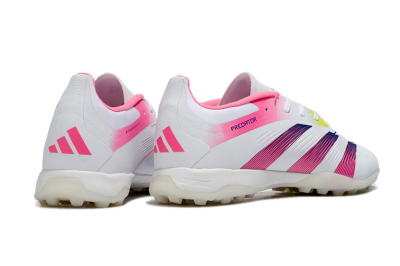 Adidas Predator 24 Elite TF Low-Tops Soccer Shoes - White/Pink/Blue/Yellow