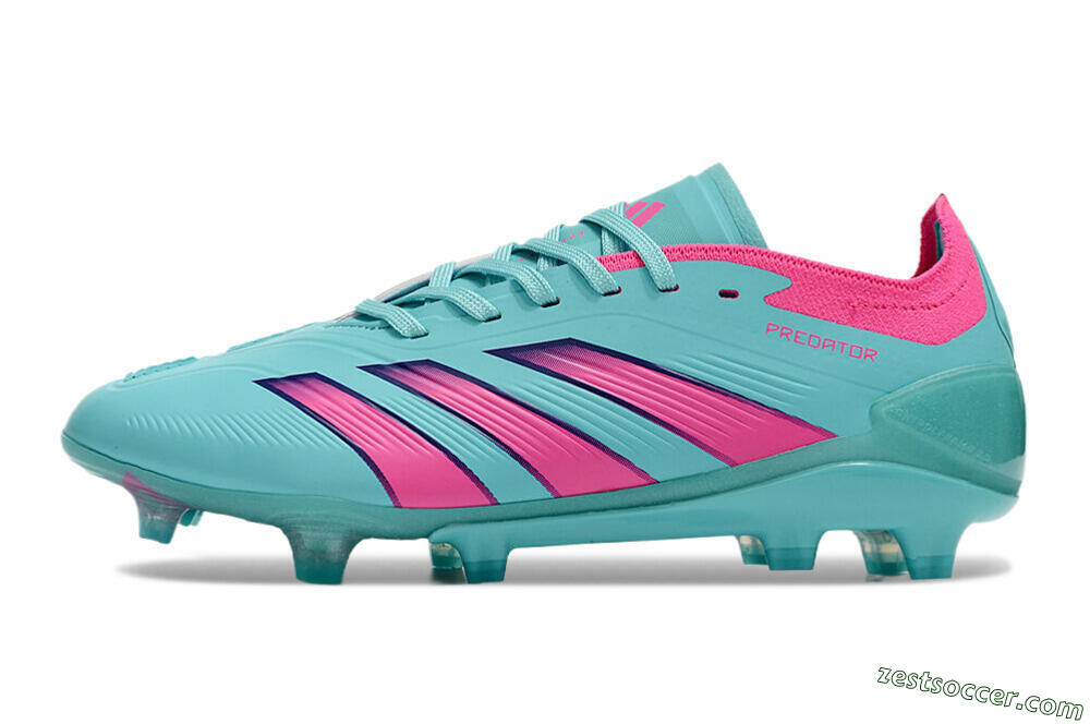 Adidas Predator Accuracy FG Low-Tops Soccer Cleats - Jade/Pink/Purple 2