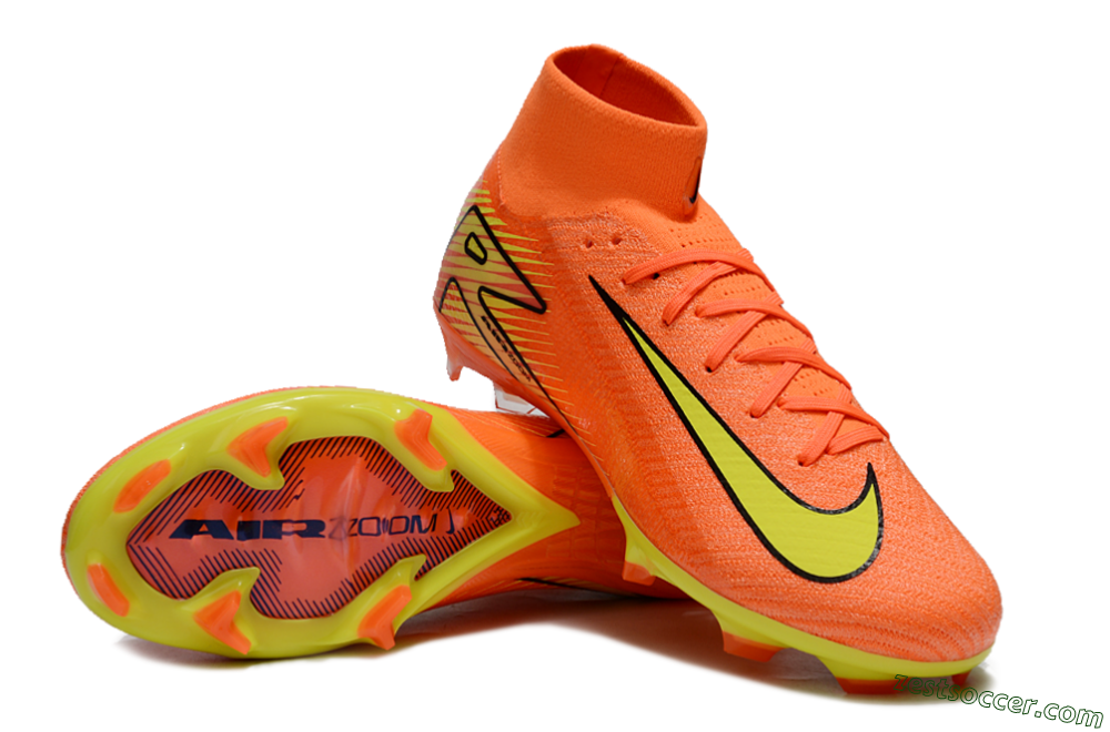 Nike Air Zoom Mercurial Superfly 10 Elite FG High-Tops Soccer Cleats - Red/Yellow/Black 3