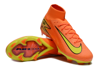 Nike Air Zoom Mercurial Superfly 10 Elite FG High-Tops Soccer Cleats - Red/Yellow/Black