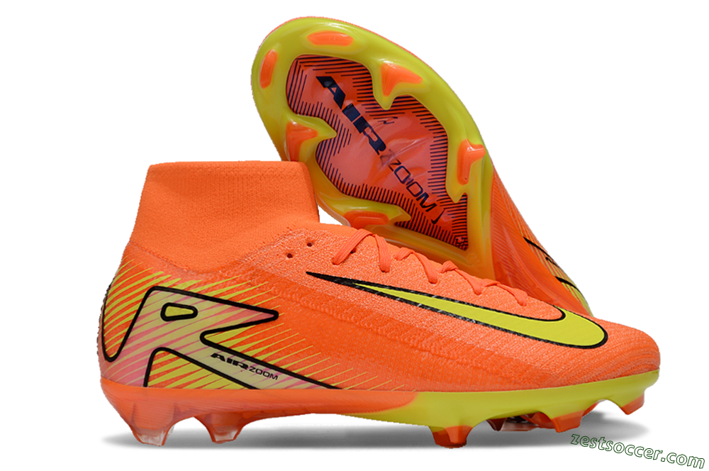 Nike Air Zoom Mercurial Superfly 10 Elite FG High-Tops Soccer Cleats - Red/Yellow/Black 0