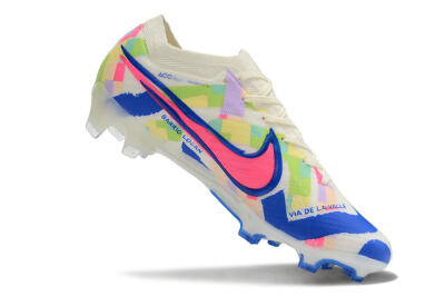 Nike Air Zoom Mercurial Vapor 15 Elite FG Low-Tops Soccer Cleats - Beige/Blue/Yellow/Pink