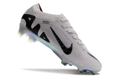Nike Air Zoom Mercurial Vapor 15 Elite FG Low-Tops Soccer Cleats - Grey/Black/Gold