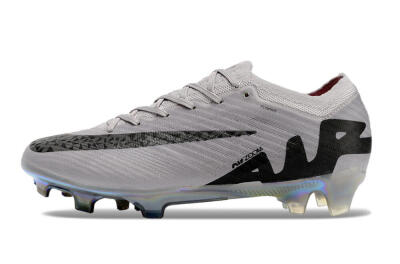 Nike Air Zoom Mercurial Vapor 15 Elite FG Low-Tops Soccer Cleats - Grey/Black/Gold