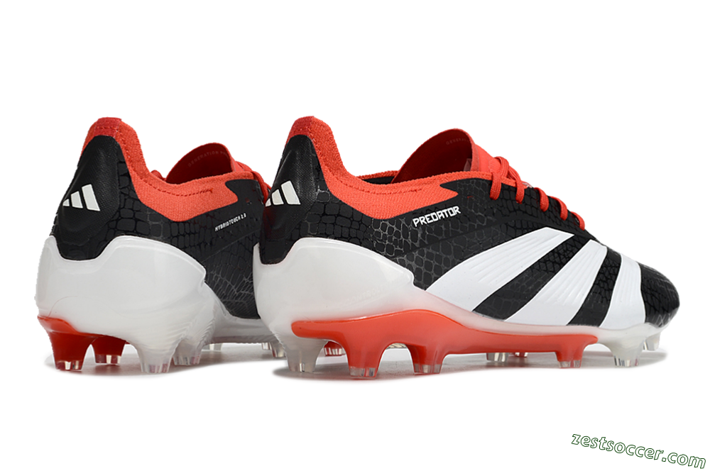 Adidas Predator Elite FG Low-Tops Soccer Cleats - Black/White/Red 6