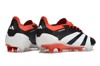 Adidas Predator Elite FG Low-Tops Soccer Cleats - Black/White/Red