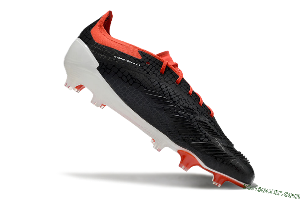 Adidas Predator Elite FG Low-Tops Soccer Cleats - Black/White/Red 4