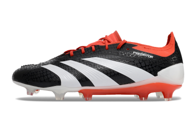 Adidas Predator Elite FG Low-Tops Soccer Cleats - Black/White/Red