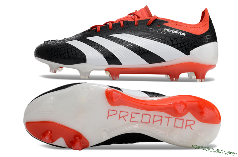 Adidas Predator Elite FG Low-Tops Soccer Cleats - Black/White/Red 1