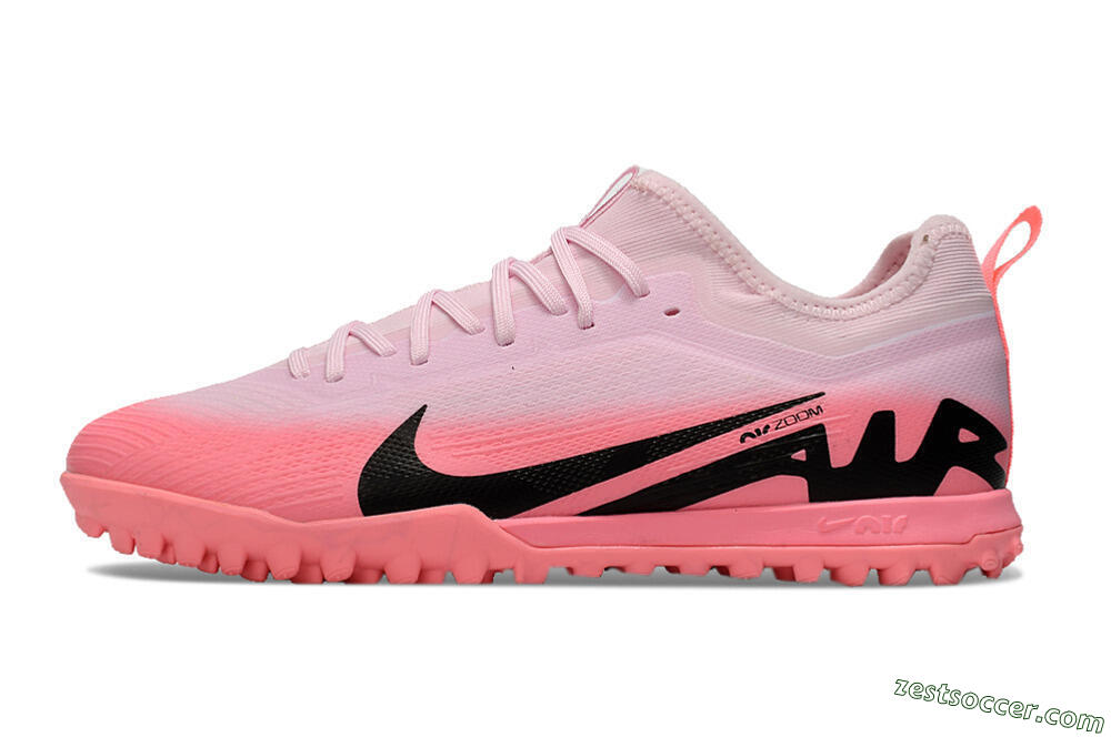 Nike Air Zoom Mercurial Vapor 15 Pro TF Low-Tops Soccer Shoes - Pink/Black 2