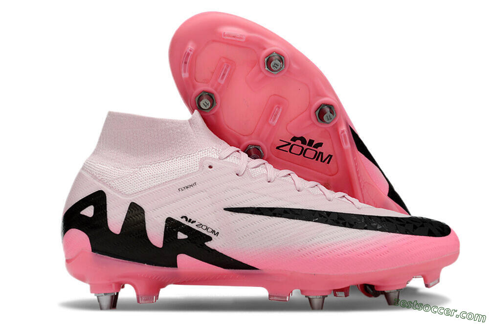 Nike Air Zoom Mercurial Superfly 9 Elite SG High-Tops Soccer Cleats - Pink/Black 0