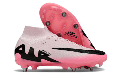 Nike Air Zoom Mercurial Superfly 9 Elite SG High-Tops Soccer Cleats - Pink/Black