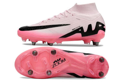 Nike Air Zoom Mercurial Superfly 9 Elite SG High-Tops Soccer Cleats - Pink/Black