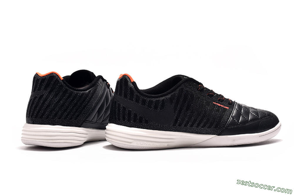 Nike Lunar Gato 2 IC Low-Tops Soccer Shoes - Black/Red/White 5