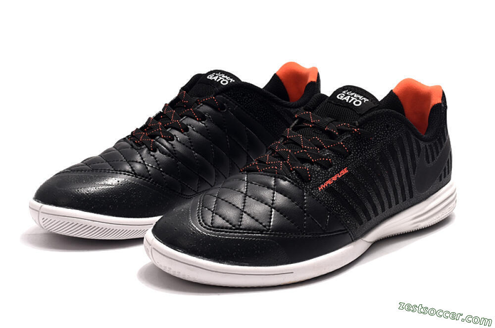 Nike Lunar Gato 2 IC Low-Tops Soccer Shoes - Black/Red/White 6