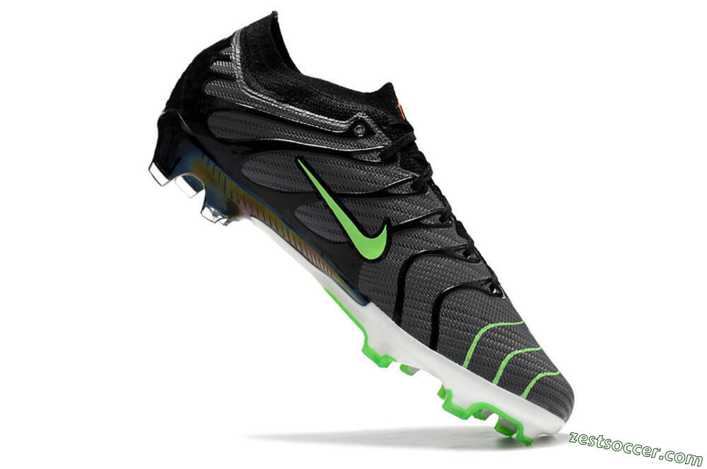 Nike Air Zoom Mercurial Vapor 15 Elite FG Low-Tops Soccer Cleats - Silver/Black/Green 4