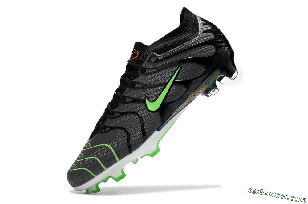 Nike Air Zoom Mercurial Vapor 15 Elite FG Low-Tops Soccer Cleats - Silver/Black/Green 5
