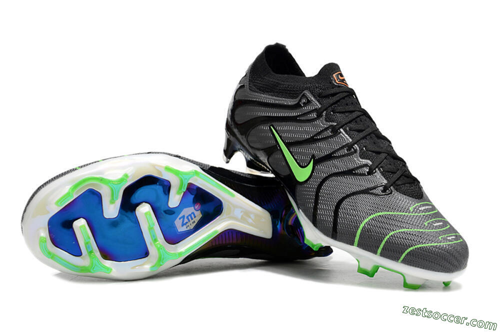 Nike Air Zoom Mercurial Vapor 15 Elite FG Low-Tops Soccer Cleats - Silver/Black/Green 1