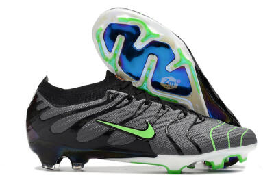 Nike Air Zoom Mercurial Vapor 15 Elite FG Low-Tops Soccer Cleats - Silver/Black/Green
