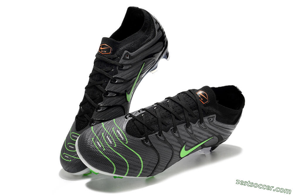 Nike Air Zoom Mercurial Vapor 15 Elite FG Low-Tops Soccer Cleats - Silver/Black/Green 3