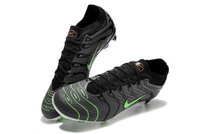 Nike Air Zoom Mercurial Vapor 15 Elite FG Low-Tops Soccer Cleats - Silver/Black/Green