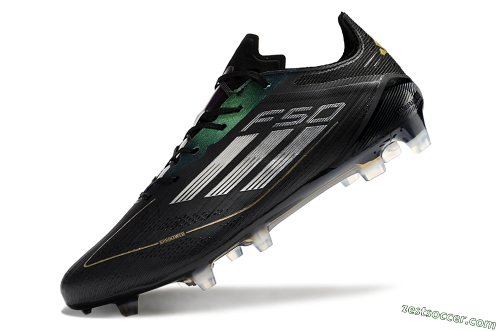 Adidas F50 Adizero FG Low-Tops Soccer Cleats - Black/Gold/Silver 4